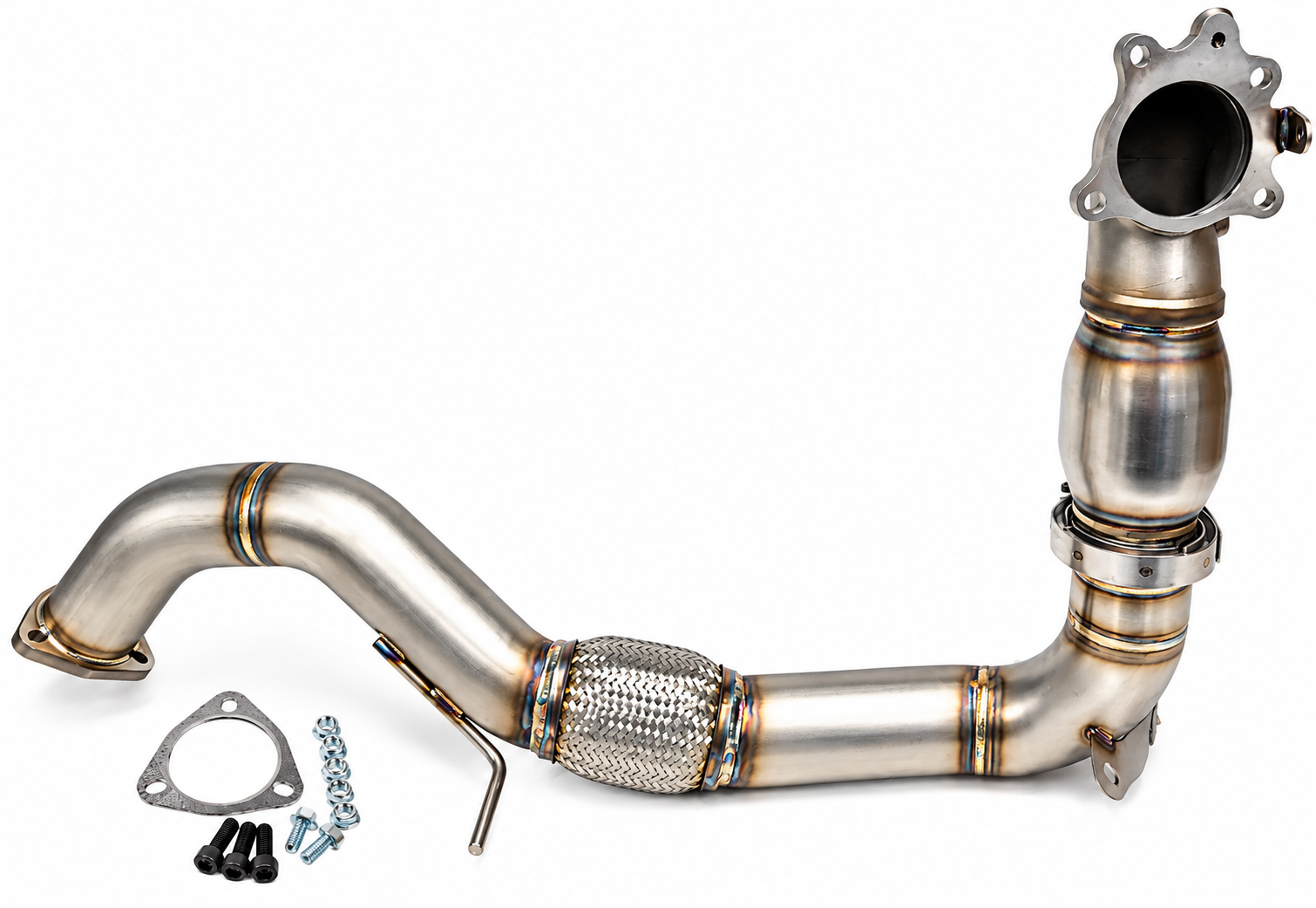 RV6 16-21 Civic 1.5T Catted Downpipe and Front Pipe Combo